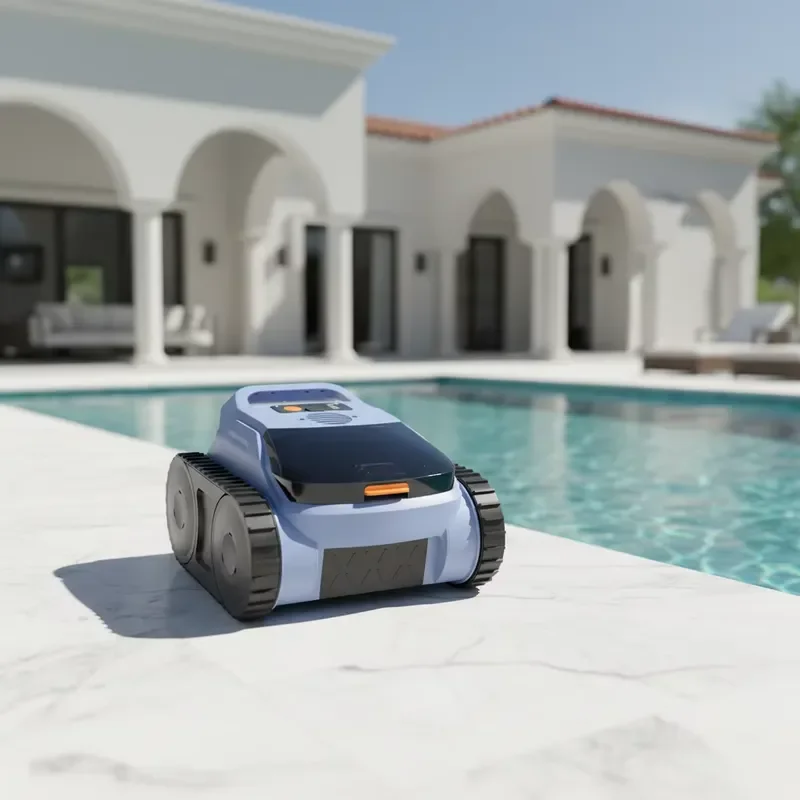 STLF JQR Automatic Cordless Pool Vacuum High Quality Strong Suction Ultra-Fine Filter Bag Eco-Friendly Cleaning Robot Leaves