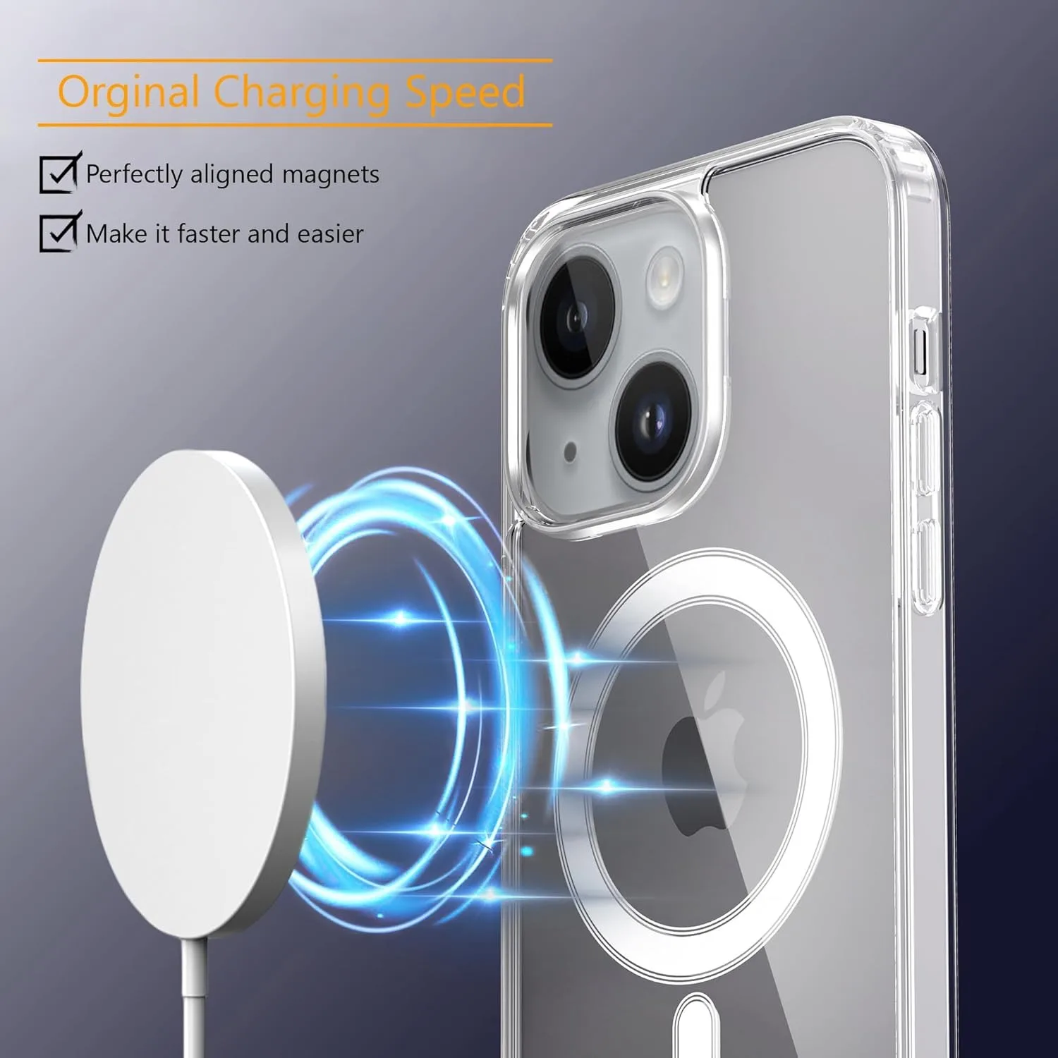 Oryginalne przezroczyste etui magnetyczne do iPhone 17 Air 16 15 14 13 12 11 Pro Max Plus Mini Funda do Magsafe, silikonowe, przezroczyste. — zdjęcie produktu 4