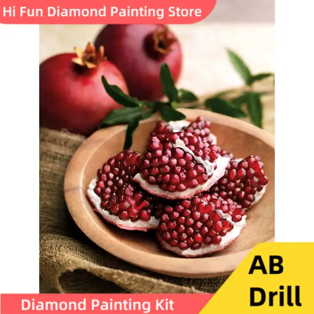 

Diy AB Diamond Embroidery Pomegranate Fruits Diamond Painting Cross Stitch 3D Diy Diamond Mosaic Unfinished Handmade Gifts