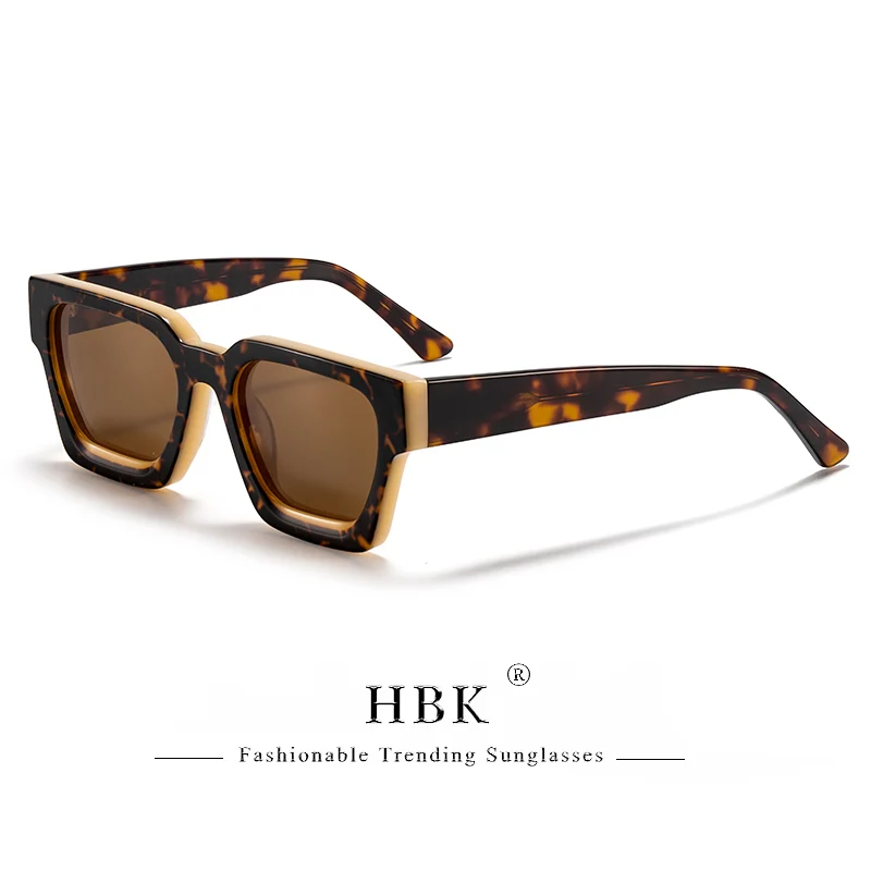 HBK Marke Mode TAC Acetat Quadrat Sonnenbrille Männer Polarisierte Hohe Qualität Fahren Sonnenbrille Frauen Designer Oculos Uv400 Fall – Detail 11