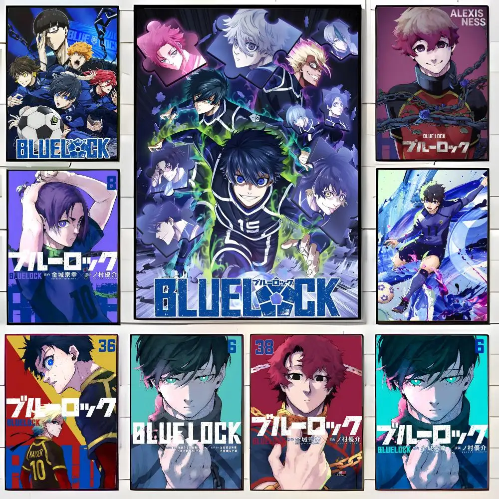 Soccer Anime B-Blue Lock Poster Wall Art Print Decorative Mural Home Decor Gift Unframed