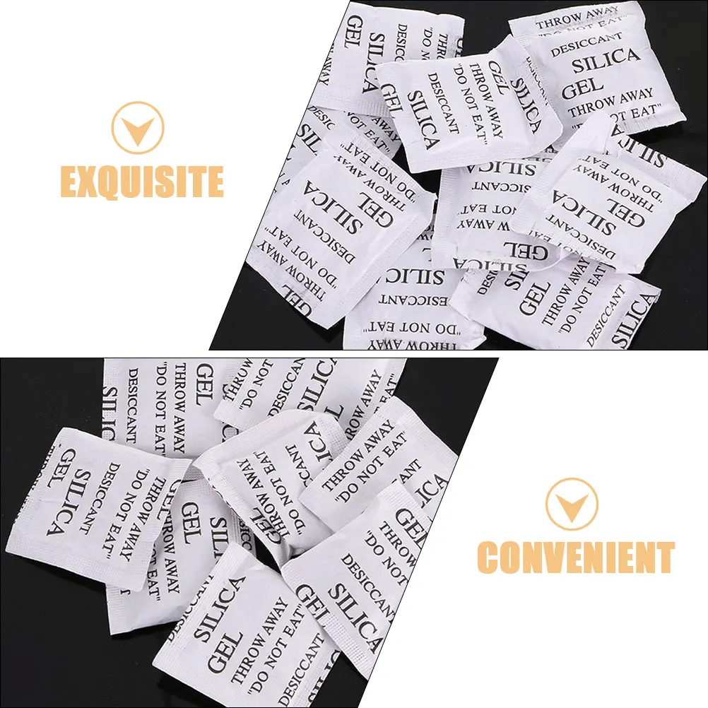 

100 Pcs Silica Gel Desiccant Bags Anti Moisture Absorbing Drying Sachets Packets Dehumidifier For Wardrobe Drawers Jewelry Safe