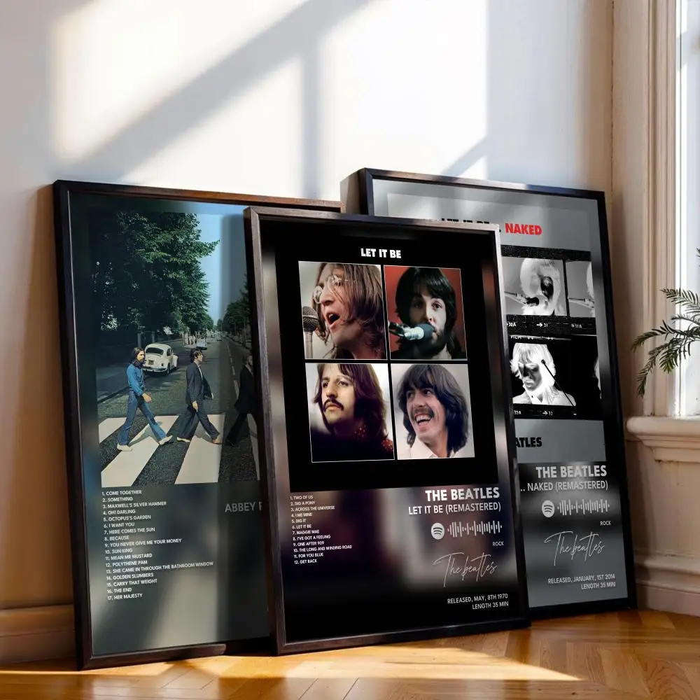 Póster Artístico de The Abbey Road B-Beatless, cubierta de canciones, música, Rap, pegatina de papel impermeable para pared, decoración del hogar y la sala de estar