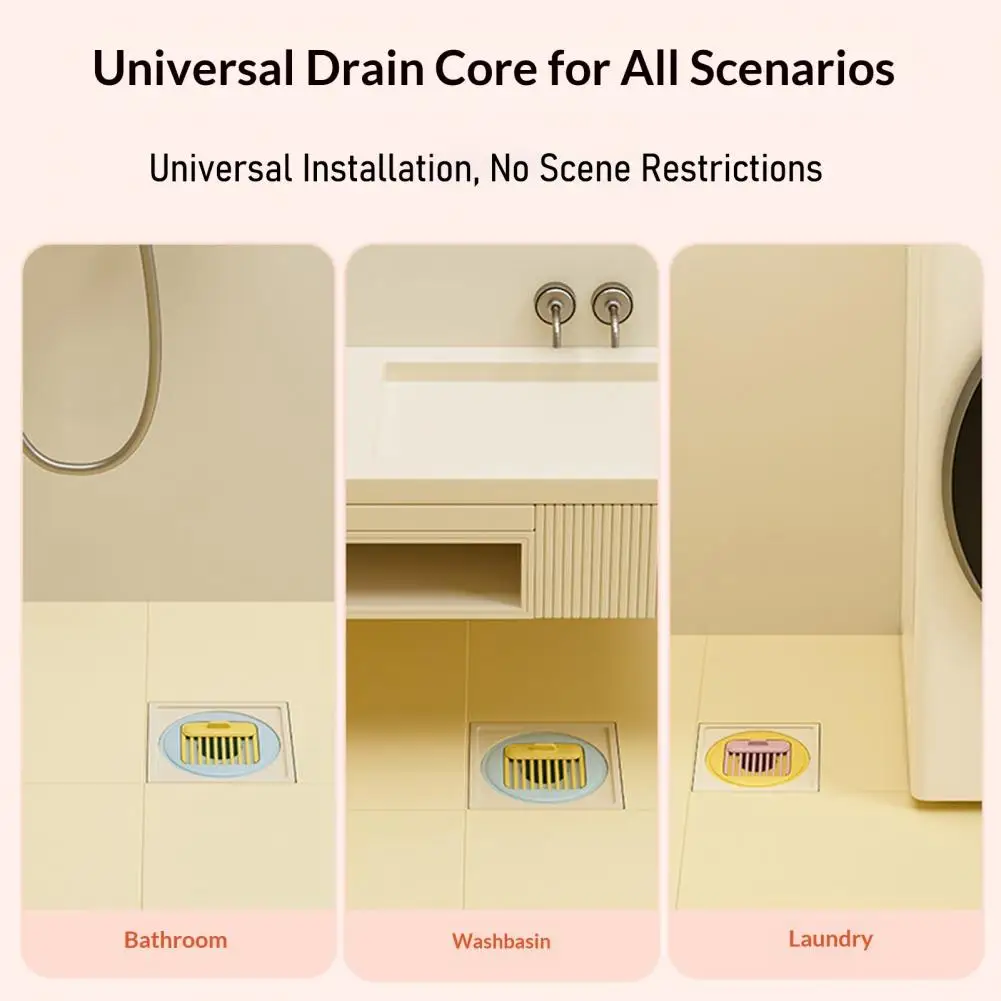 Shower Drain Hair Catcher Universal Floor Drain Filter with Comb Design Hair Catcher Odor-proof Protector Easy to Clean Smooth