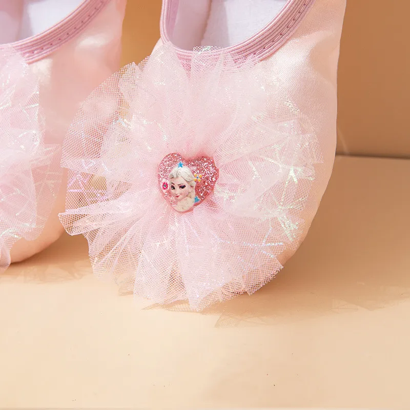 Girl's Satin Ballerina with Embroidered Dance Shoes Ballet Slipper Flats Split Leather Sole Gymnastics  (Toddler/Little Kid/Big)