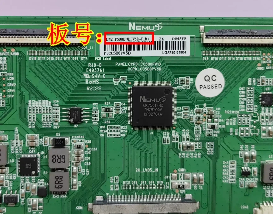 Original Driver Logic Board CC500PV5D 2K N2TP500UHDPV5D-B1 N2TP500UHDPV5D-T-B1