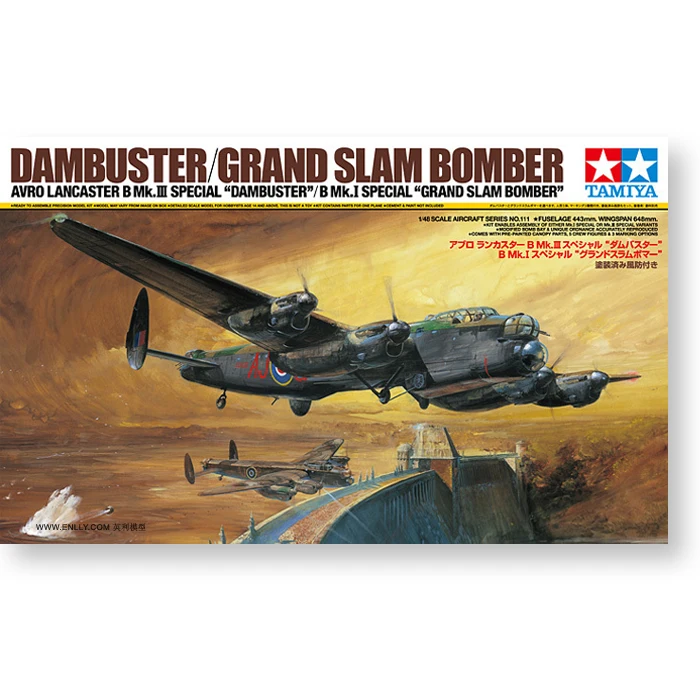 

Tamiya 61111 static assembled model toy 1/48 scale For British Lancaster B.MK.III heavy bomber model kit