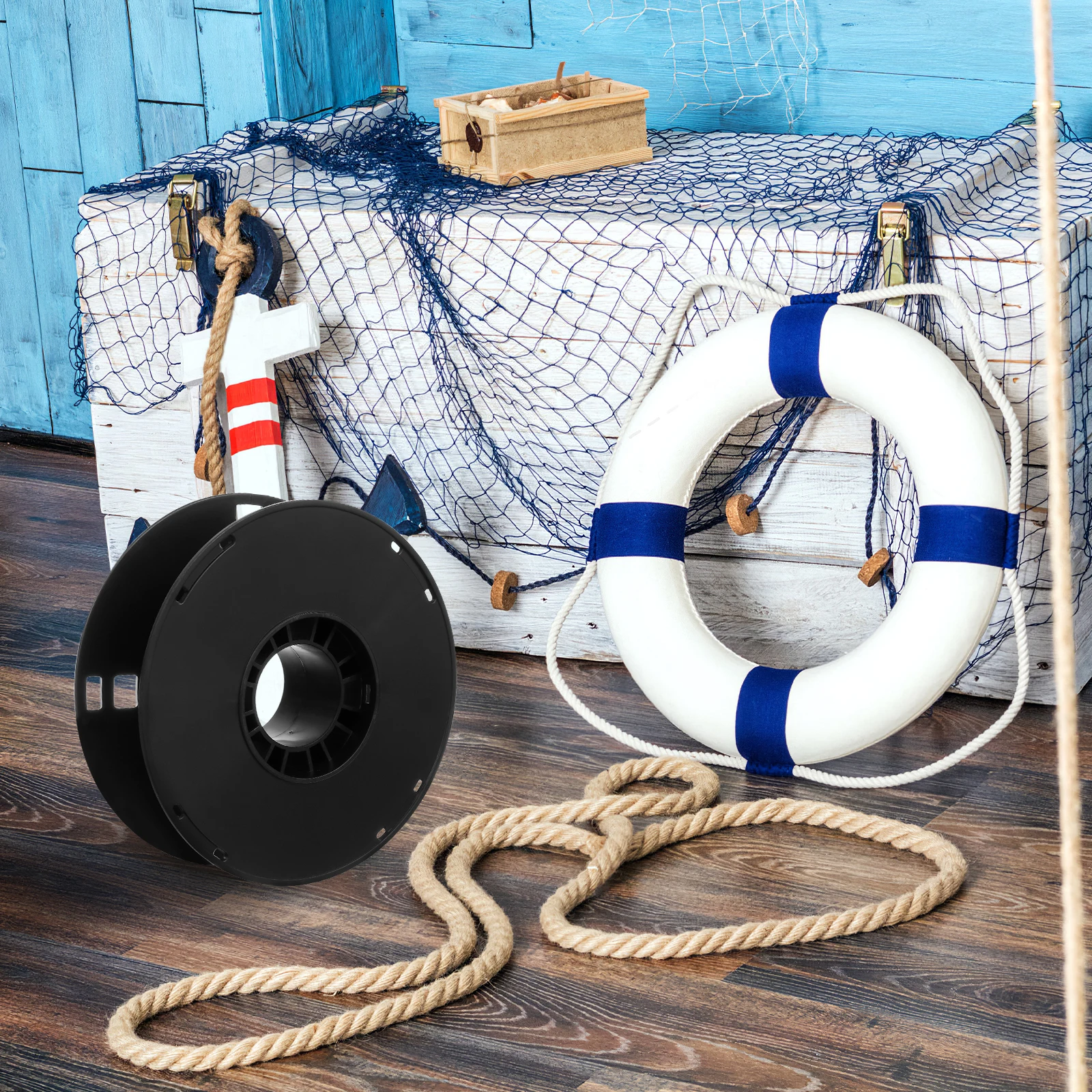 

Cable Reel Durable Plastic Compact Lightweight Black Wire Storage ganizer Extension Cord Spool Portable Hose Reel
