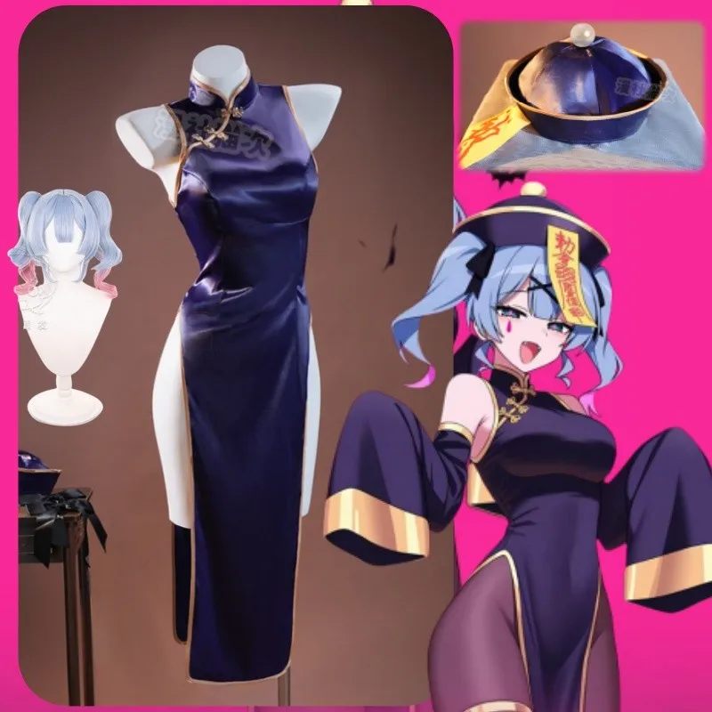 أزياء أرنب هول ميكو التأثيرية أزياء تشيباو لحفلات الهالوين مع شعر مستعار