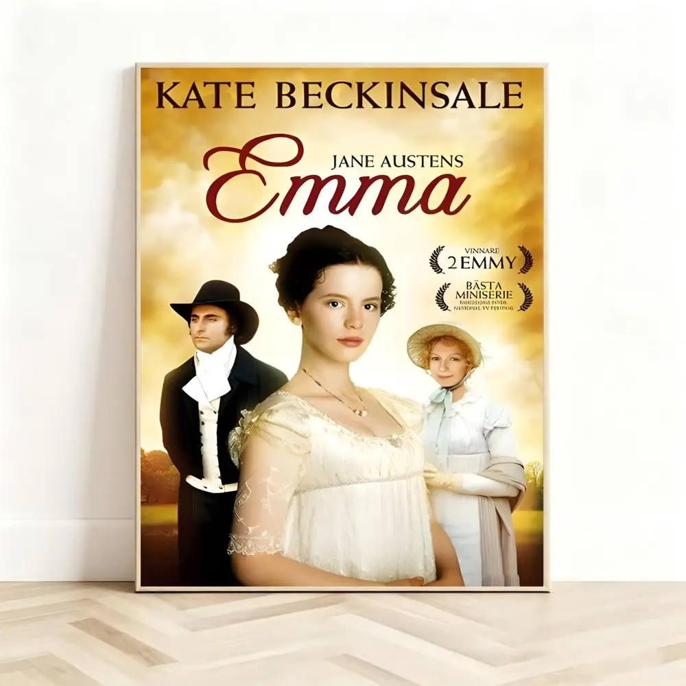 Refined Novel Adaptation E-Emma Poster Classic Self-Adhesive PP Wall Sticker for Living Room Bar Decor Gift