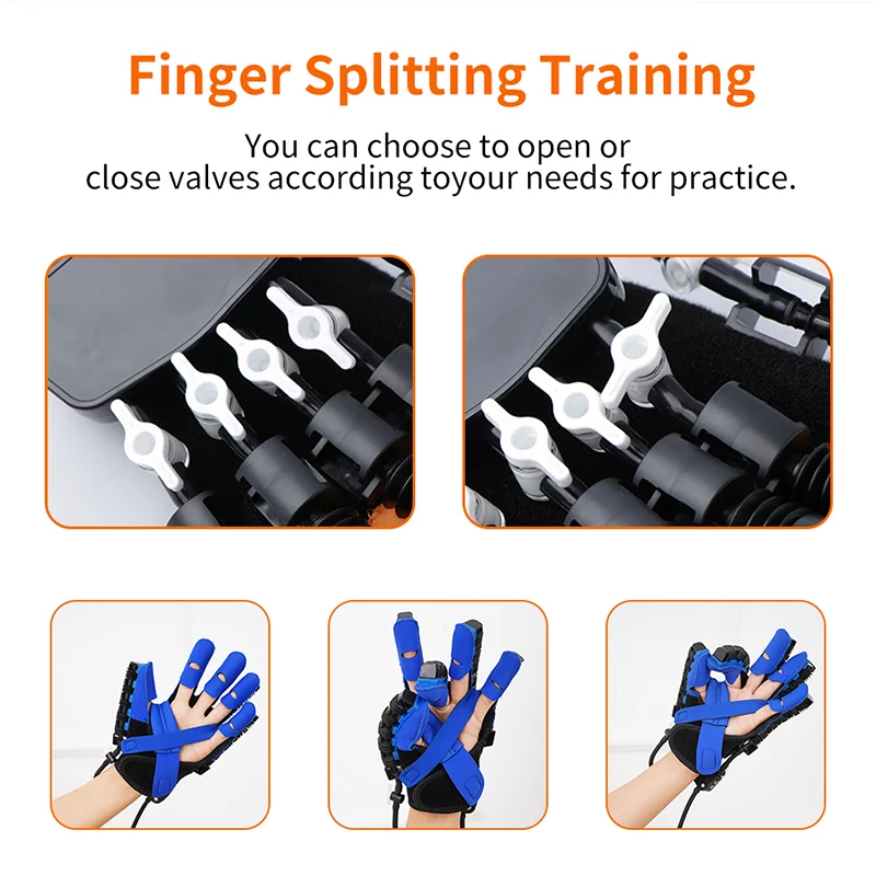 Protable Rehabilitation Robot Gloves Stroke Hemiplegia Cerebral Infarction Training Device Finger Exerciser Hand Function Recove