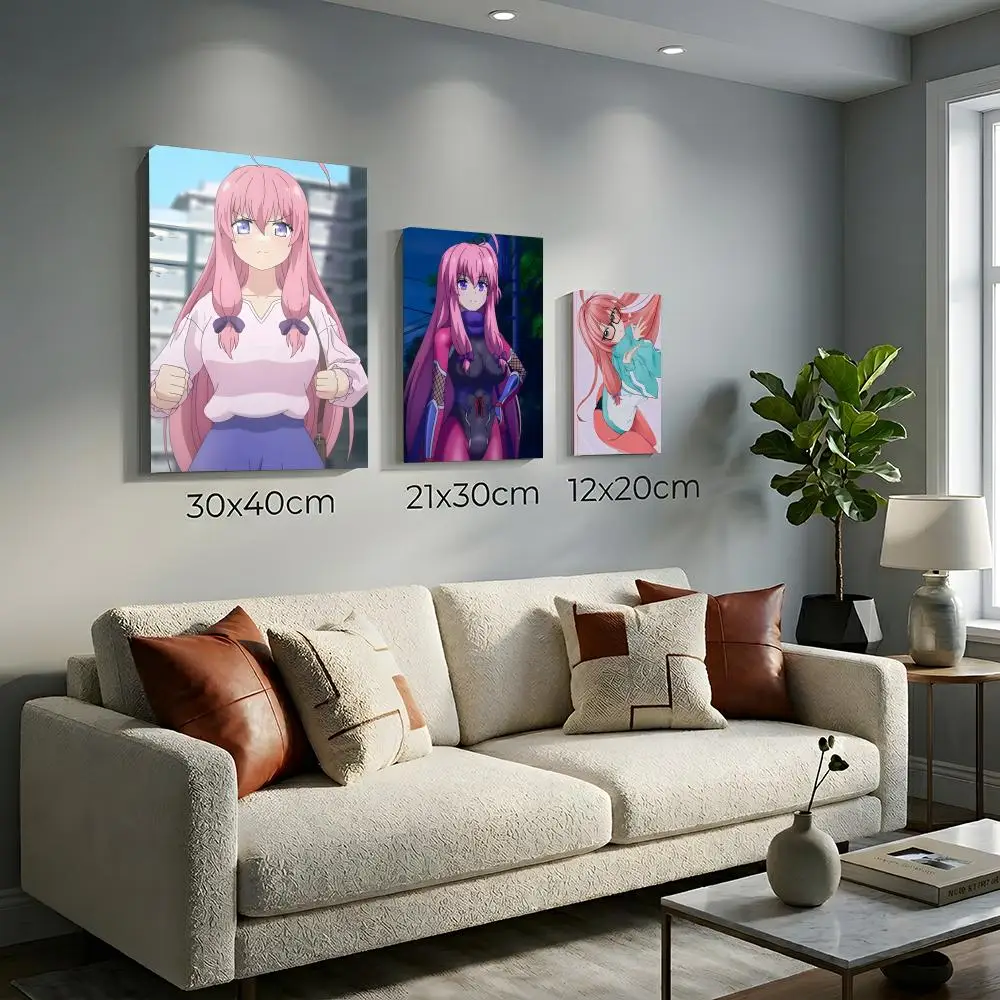 Pintura al óleo enmarcada de alta definición con caligrafía de I'm Living with an Otaku n-NEET Kunoichi para dormitorio, cafetería o como regalo