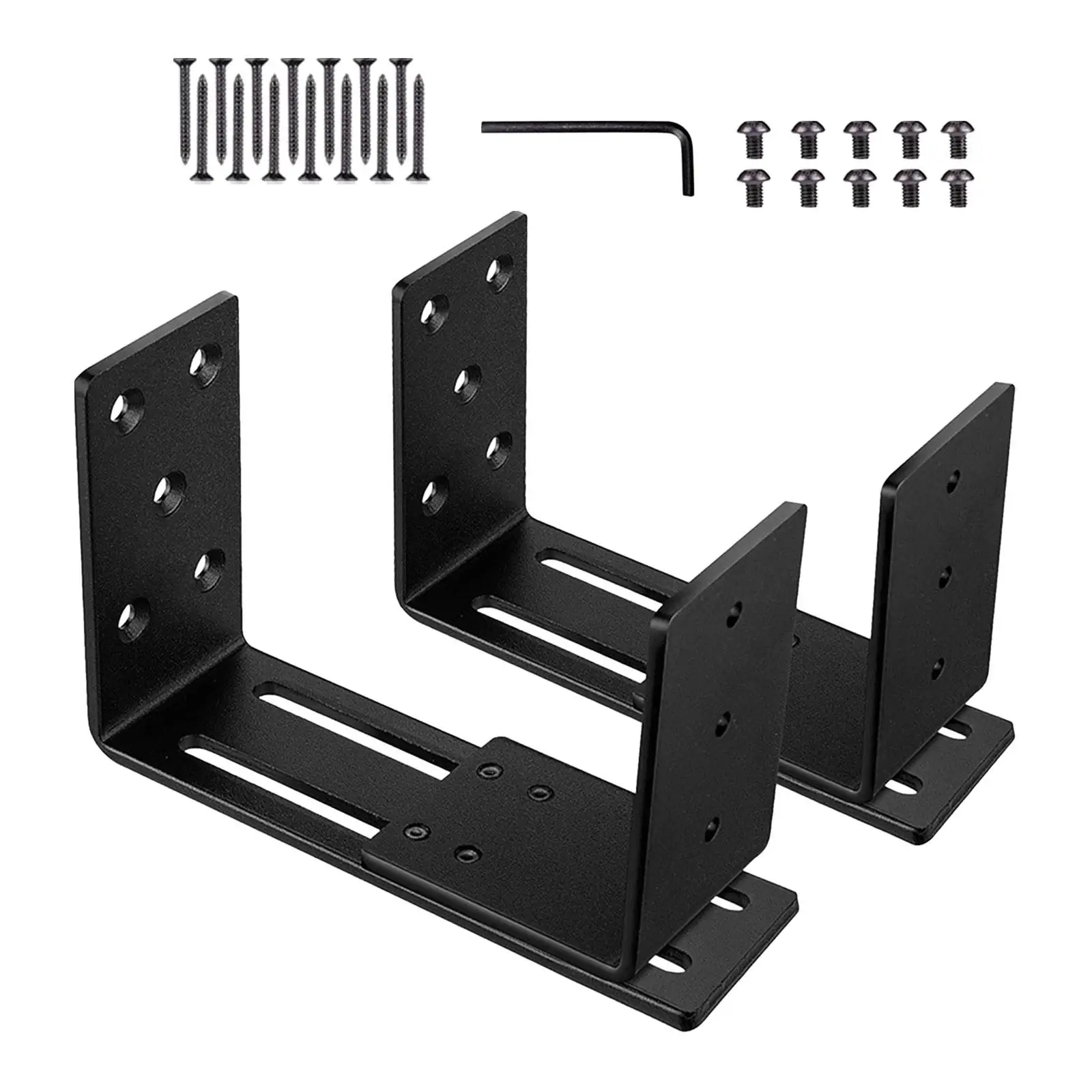 2x Door Barrier Bracket Heavy Duty Install in Minutes Carbon Steel U Bracket for