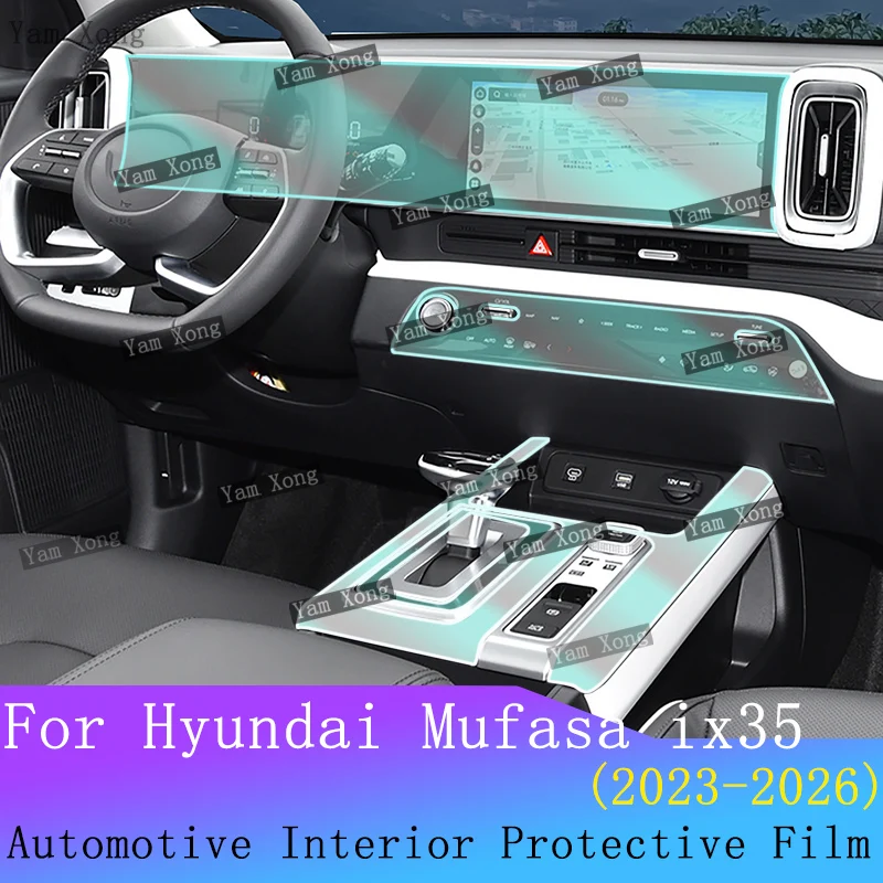 

For Hyundai Mufasa ix35 interior Film suit Center Console Navigation screen Protection Gear Panel Transparent Anti-scratch Films