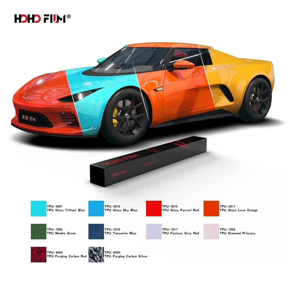 2025 HOHOFILM لون بولي TPU PPF طبقة حماية الطلاء أفلام السيارات 1 لفات 1.52*16 متر سمك 8mil تغيير لون PPF للسيارة