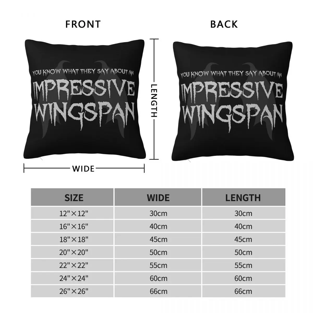 ACOMAF Impressive Wingspan Square Pillowcase Polyester Linen Velvet Pattern Zip Decorative Throw Pillow Case Bed Cushion Case