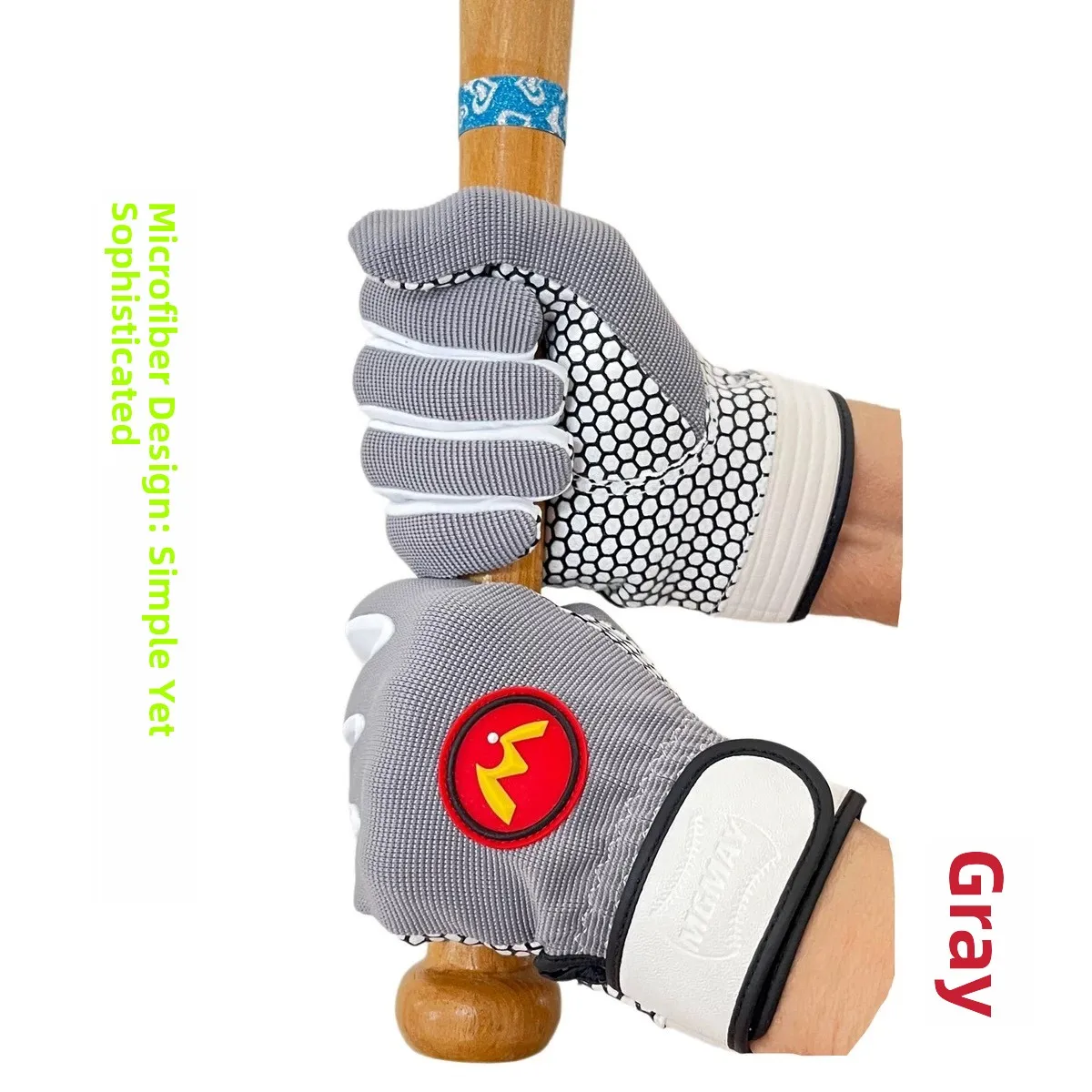 Leather Baseball Batting Gloves Ultra-synthetic Model Washable Children's Little League Adults' Softball Gloves Non- view 3