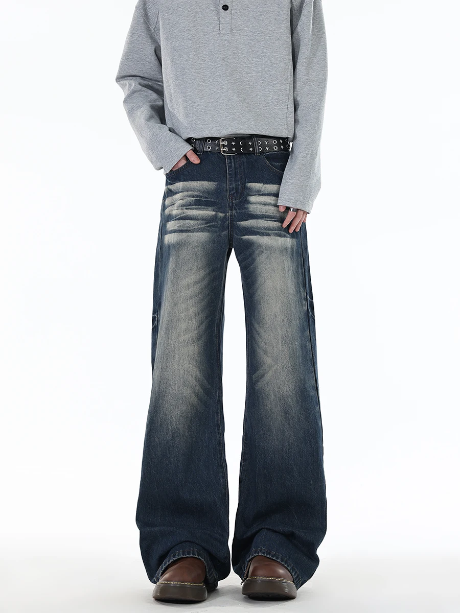 

Мужские джинсы Cleanfit American Sle, расклешенные, свободные, прямые, длинные брюки, в стиле High Street, с широкими штанинами, в пол, модные