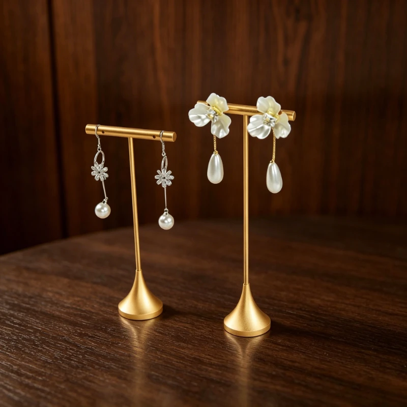 Metal Jewelry Display Stand Purpose Jewellery Display Props Counter Window Ornament Rack for Earrings Rings Shop Decor Holder