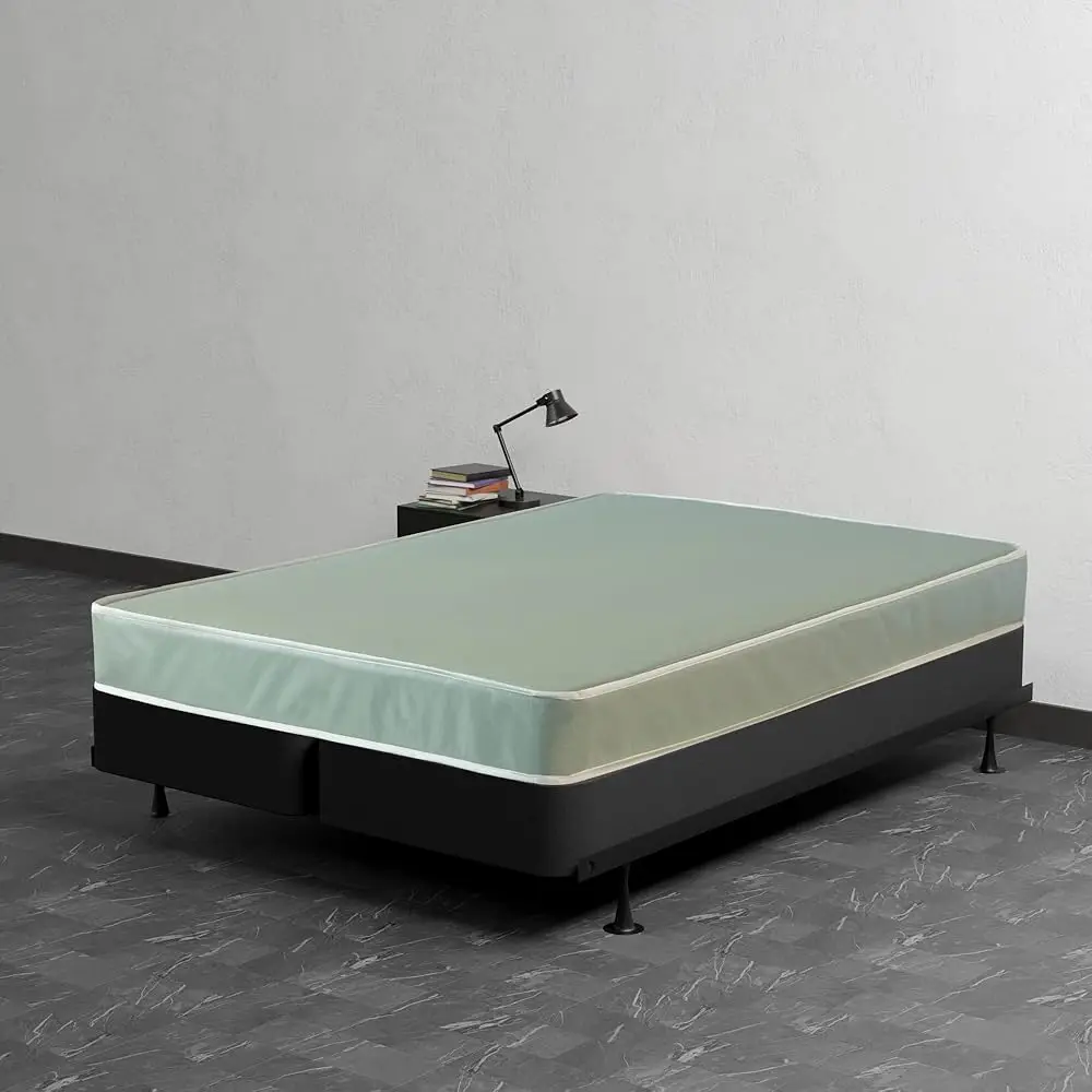 

9-Inch Vinyl Memory Foam Medium Firm Hybrid Mattr With 8-Inch Box Spring, Water Proof Mattresses Provide Cozy Sleep At Night,