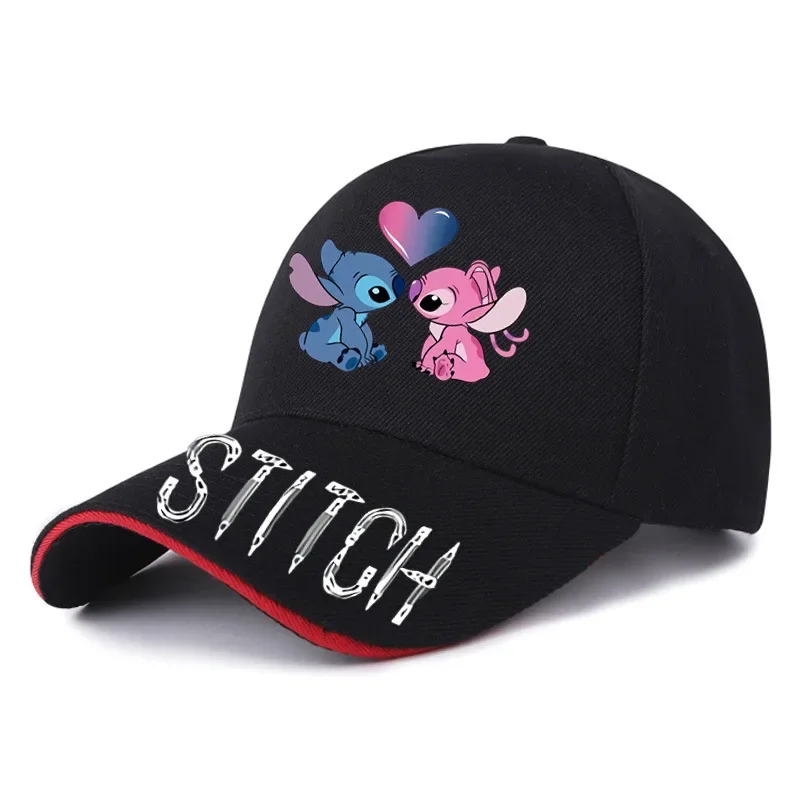 Disney Stitch Men Baseball Caps Cartoon Embroidered Couple Hat Summer Breathable Sports Caps Outdoor Women Hip Hop Visor Hats