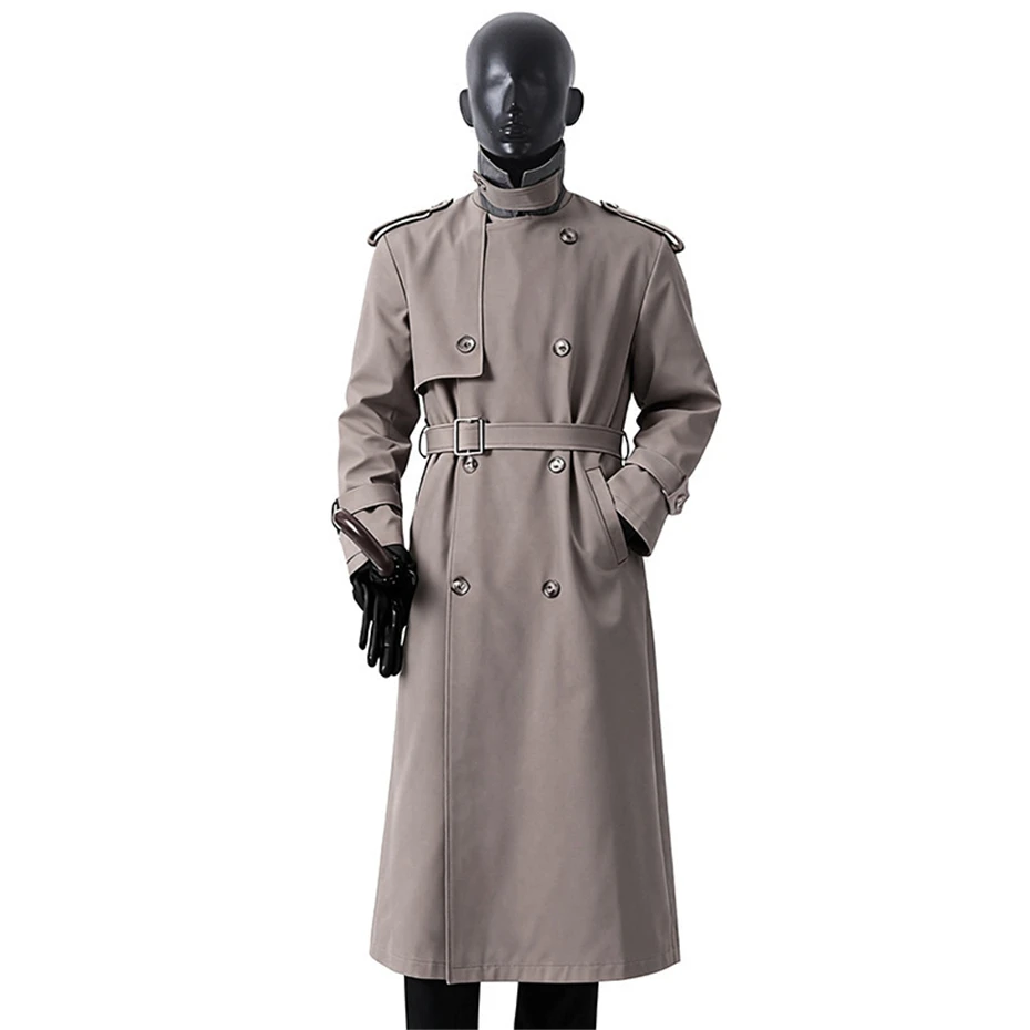 Long Windbreaker Jacket Men 9XL Plus Size Coat Jacket Spring Autumn England Style Jackets Male Big Size 9XL