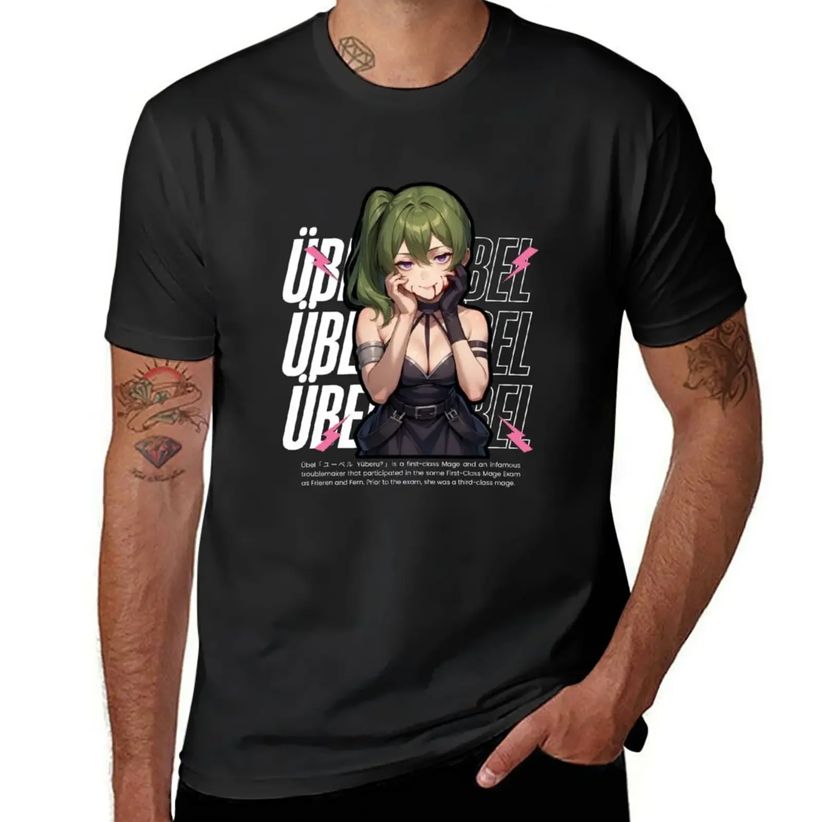 sousou no frieren,ubel, anime arth, manga , anime , T-Shirt vintage graphic tee customs design your own t shirts for men graphic