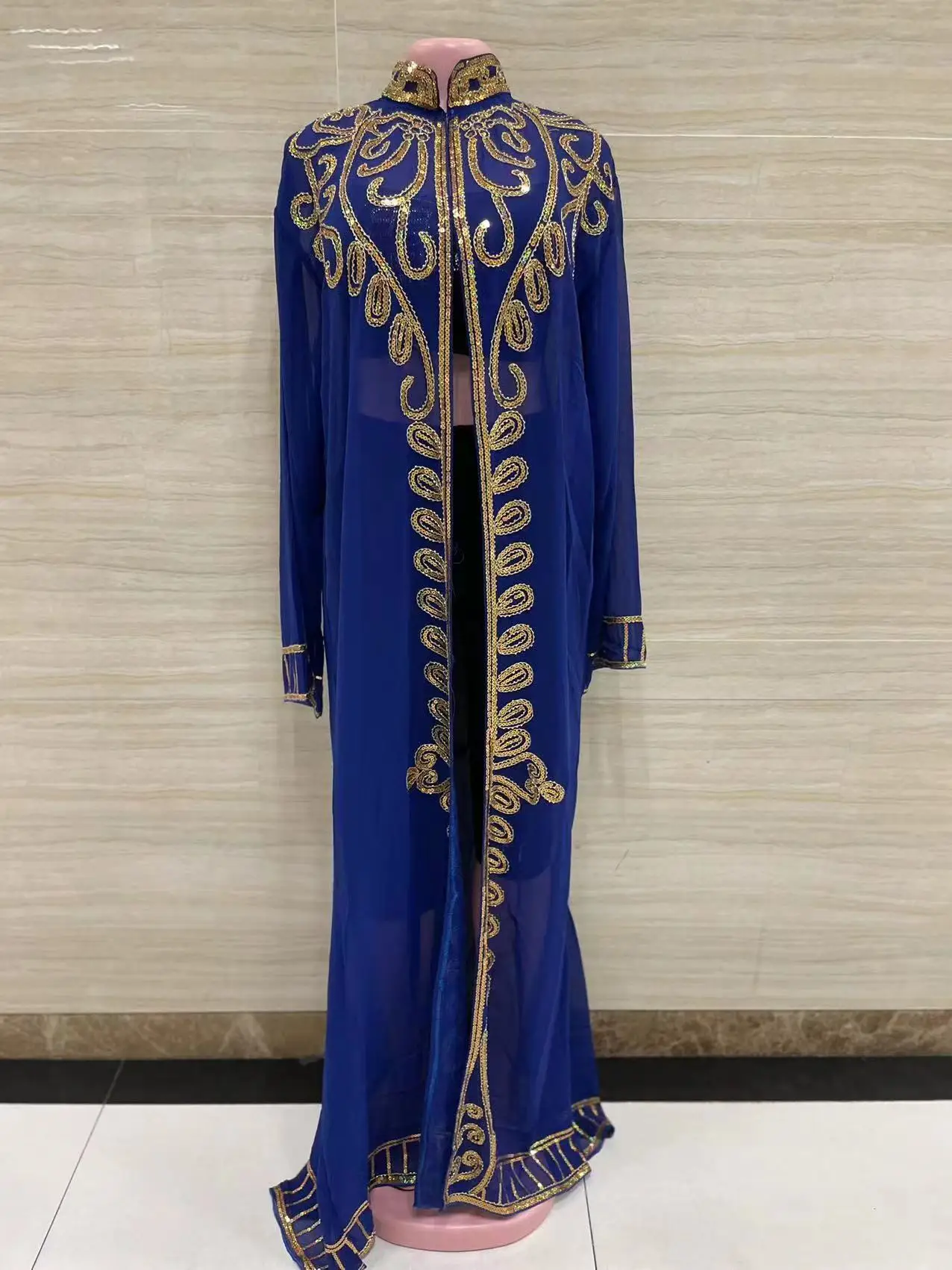 2024 nuovo abito a mantella in Chiffon abito africano con paillettes abito lungo Casual da donna con vestibilitร ampia e taglia libera