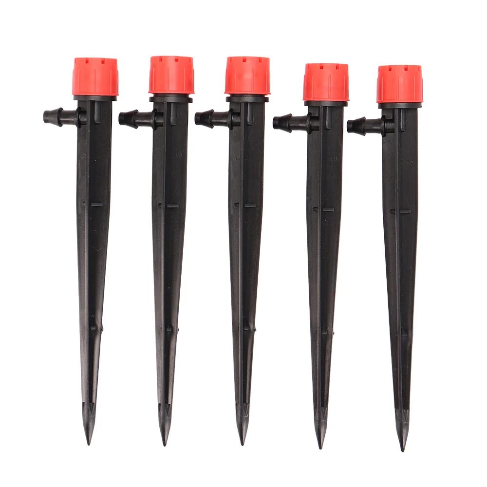 100pcs Adjustable Garden Spike Sprinklers Greenhouse Micro Irrigation Watering System Drip Emitters Connector For 4/7mm Hose
