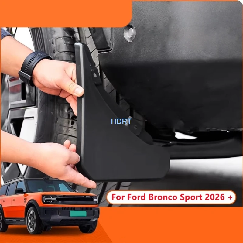 

For Ford Bronco Sport 2026 + Car Styling Front Rear Wheel Splash Mudguard Mud Flap Fender Cover Protector Decoration Accessories