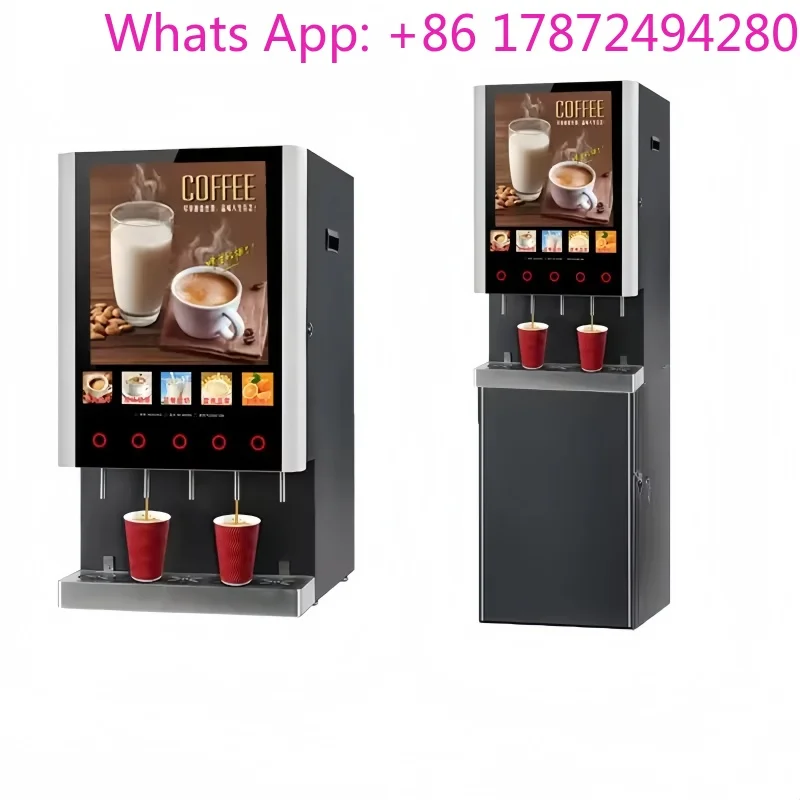 Instant Coffee Maker Vending Machine Commercial Smart Automatic Economical Milk Tea Desktop 5 Hot Flavors