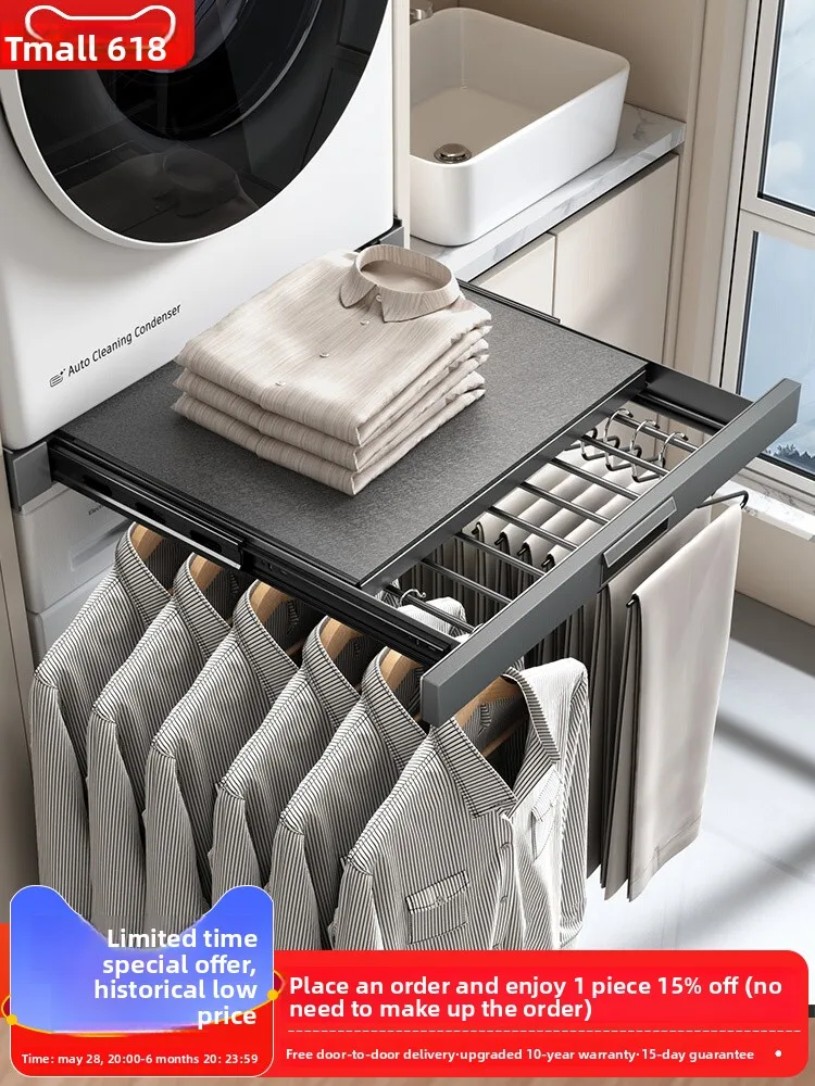 

Washing machine, dryer, stacking rack, pull-out folding board, washing and drying set.