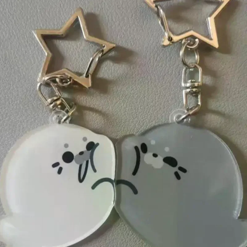 1Pair Cartoon Little Seal Acrylic Keychain Cute Creative Pendant Girlfriend Couple Non Magnetic Cartoon Backpack Pendant Gift