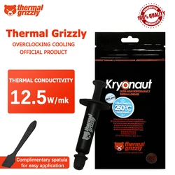 Graisse thermique Grizzly Kryonsom1 g, conductivité thermique 12.5W/mk pour GPU CPU composé, graisse de silicone