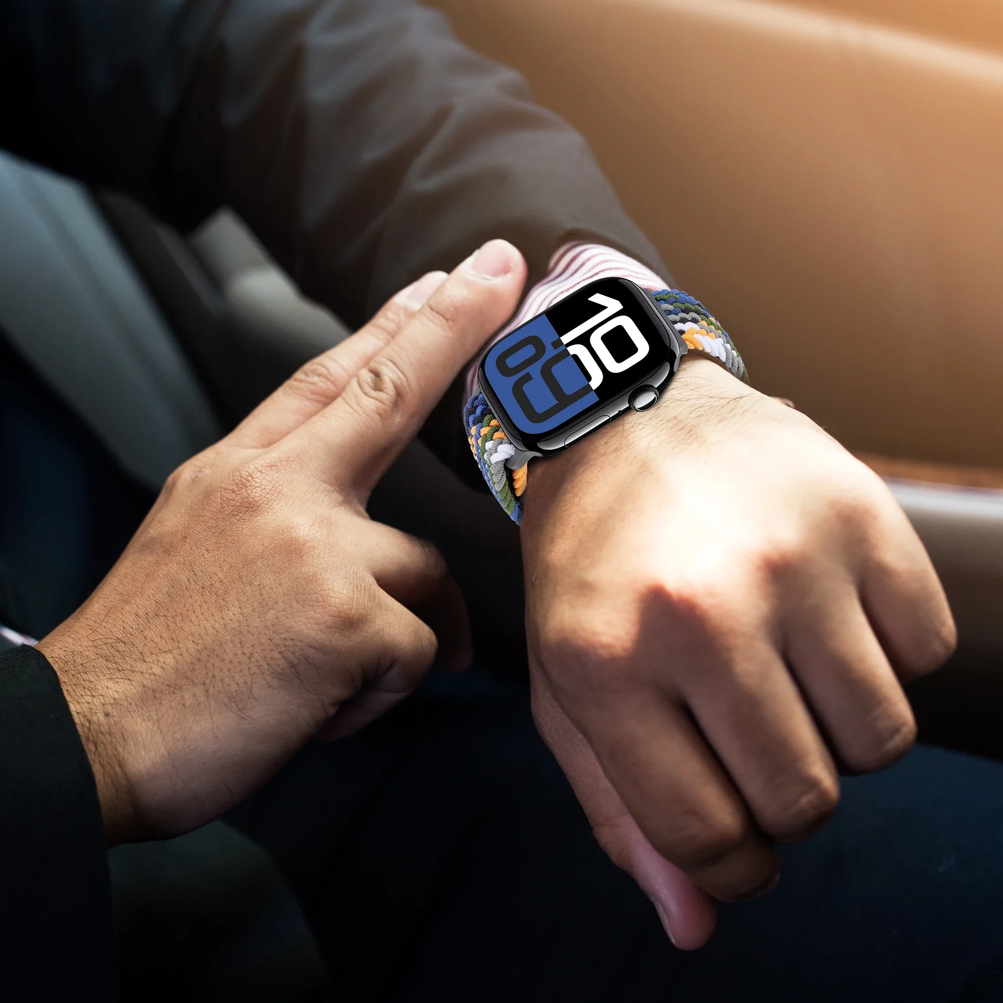 Нейлоновый ремешок с плетеной петлей для Apple Watch Ultra 2 49 мм 46 мм 42 мм 45 мм 41 мм Магнитный браслет Iwatch 10 9 8 7 6 5 SE 40 44 мм Ремешок