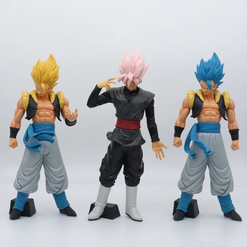 31CM Dragon Ball Z Super Saiyan Peach Blue Gogeta PVC Action Figure Model Toys Desktop Decoraction Children Birthday Gift