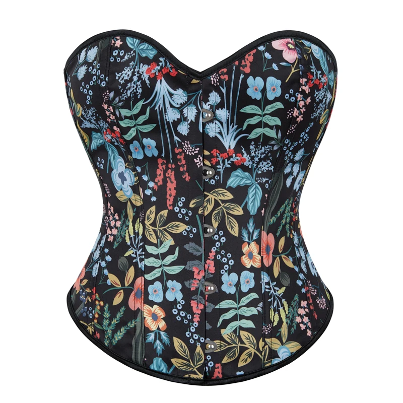 

New Design Women's Floral Overbust Corsets and Bustiers Lace Up Body Shaper Corset Mujer Sexy Gothic Lingerie Corselet S-2XL