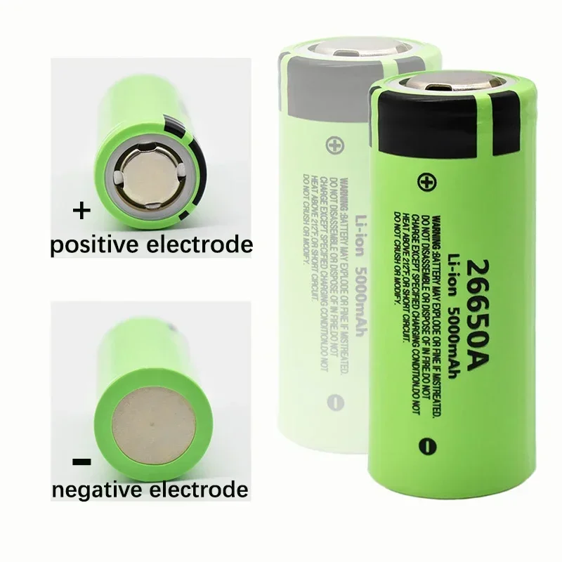 2024New 26650 battery 5000Mah 3.7V 20A lithium-ion rechargeable battery, suitable for 26650 LED flashlights and camera keyboards