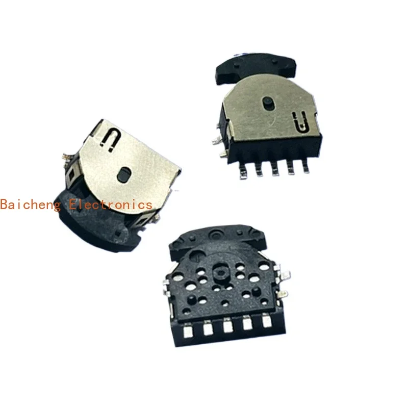 10PCS Pulling wheel switch HSS146 5-pin small head left and right reset with press down function