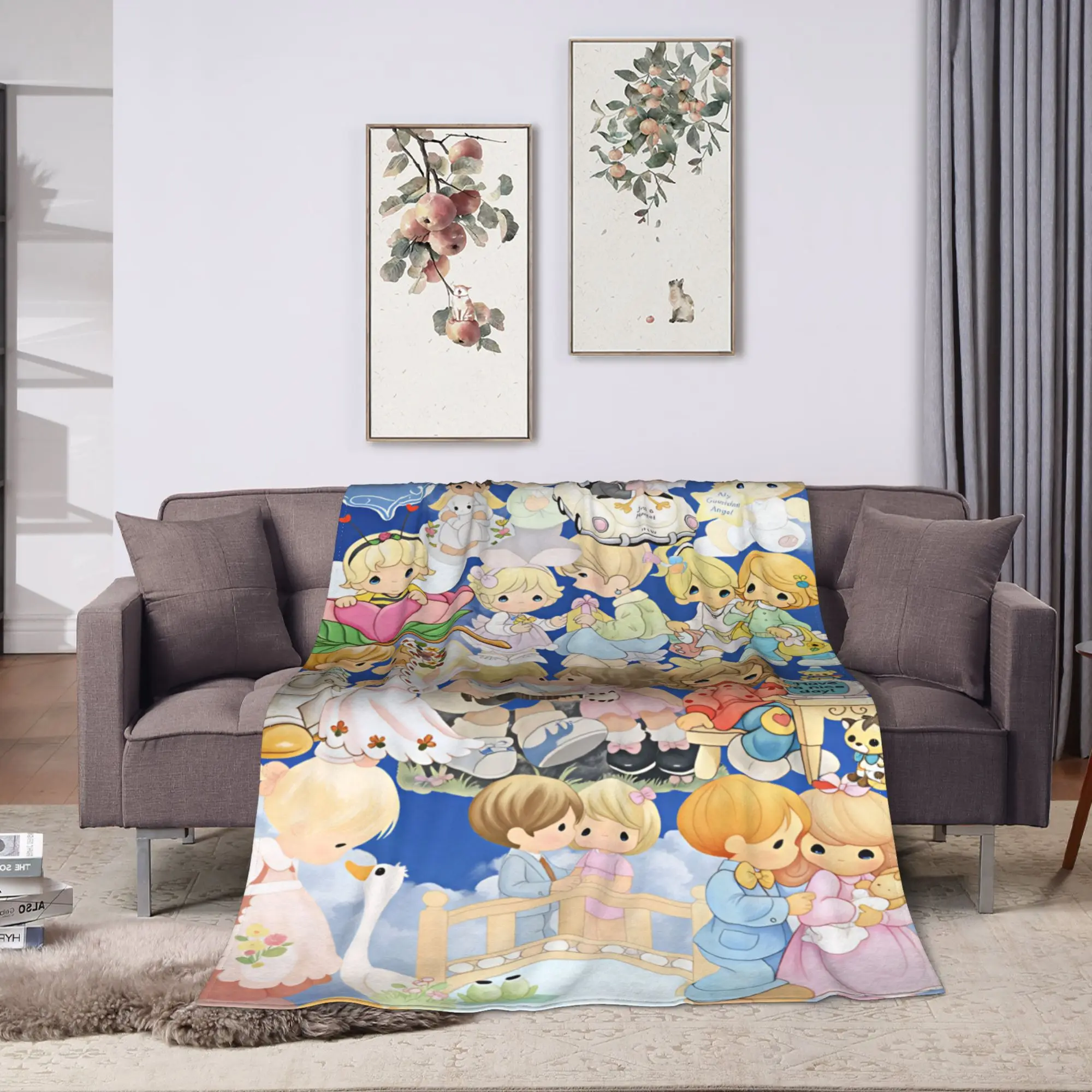 Precious Moments   Blanket Quality Soft  Throw Blanket Autumn Travel Couch Chair Sofa Bed Graphic Bedspread