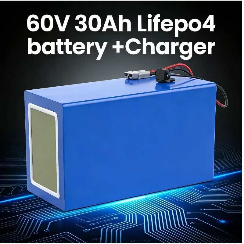 60V 30Ah HIGH-PERFORMANCE LiFePO4 BATTERY BUILT FOR POWER & DURABILITY + CHARGER INCLUDED