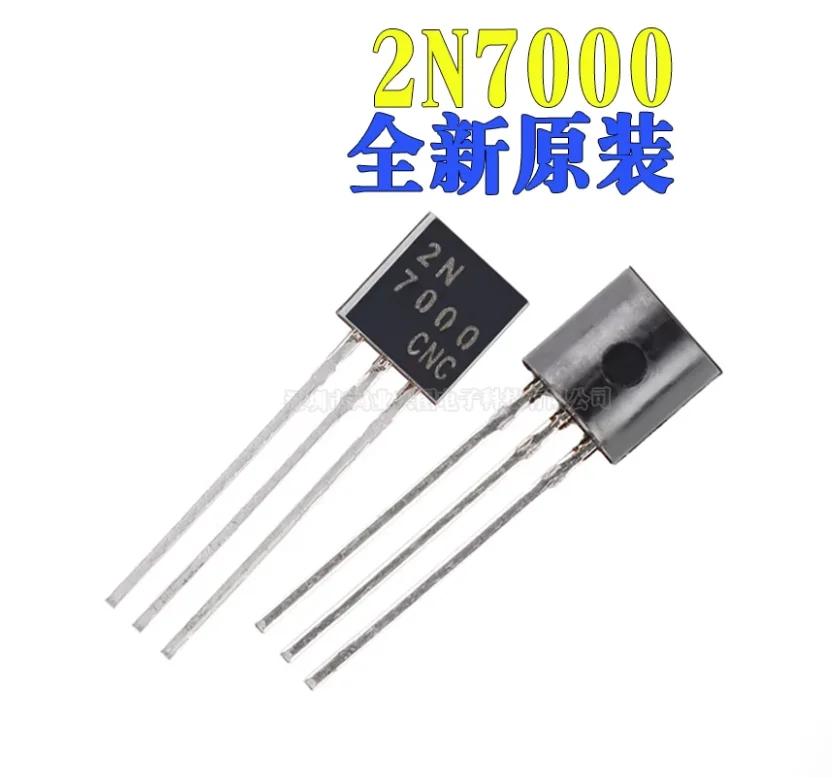 50PCS TO92 200 mAmps, 60 Volts N-Channel 2N7000 Transistor