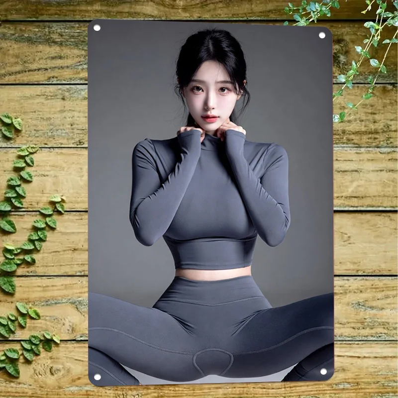 Elegant 2D Flat Woman Bed Sheet Art for Living Room Bedroom Wall Decor Gift
