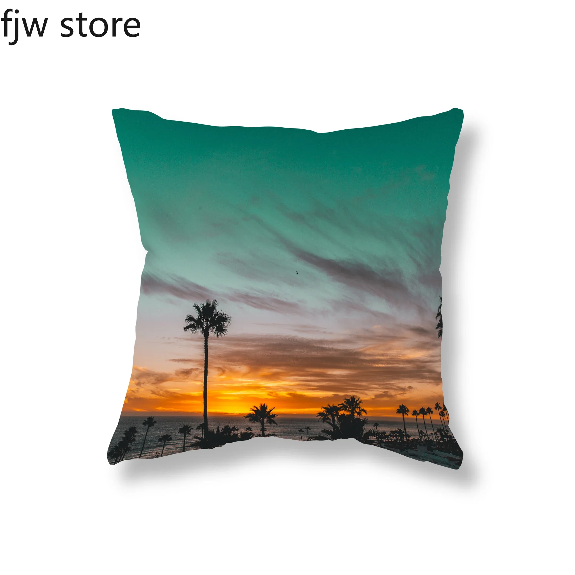 Sunset Dusk Evening Glow Beautiful Throw Pillow Cover For Sofa Bedroom Room Bedside Seat Cushion  Home Decor