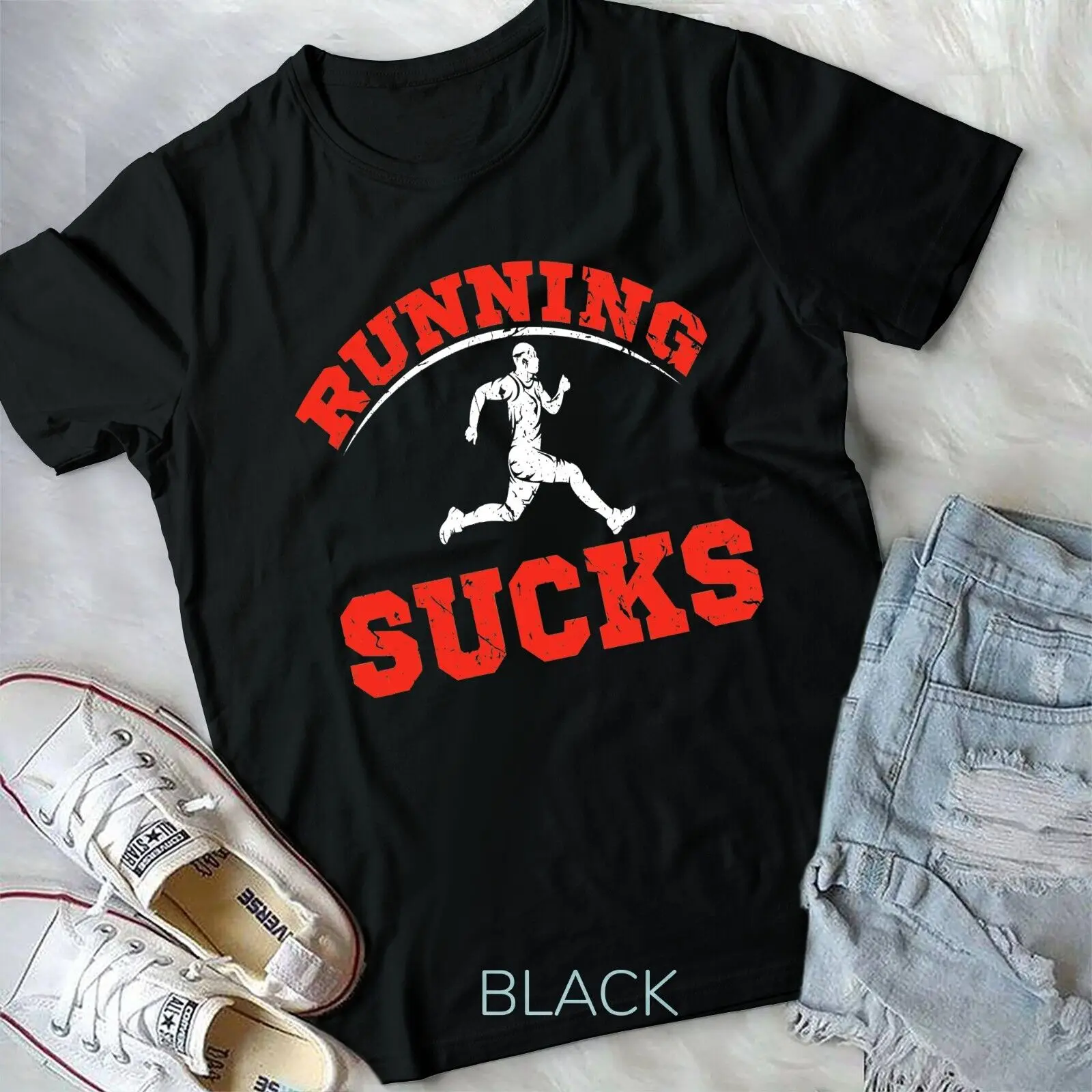 Running Sucks Funny Cardio Jogging Workout Fitness Training Unisex T-shirt