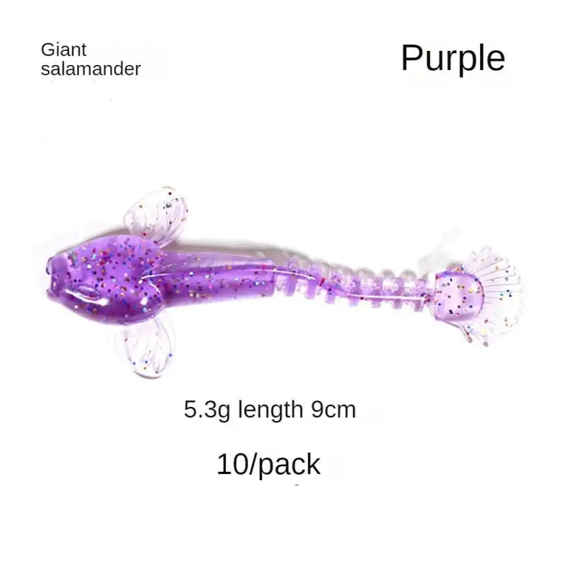 1/10 шт., бионическая приманка, мягкая приманка, плоский хвост, мягкий червь, 6,5 см/9 см, рыбная мягкая рыба, имитация гигантской саламандры, ложная приманка