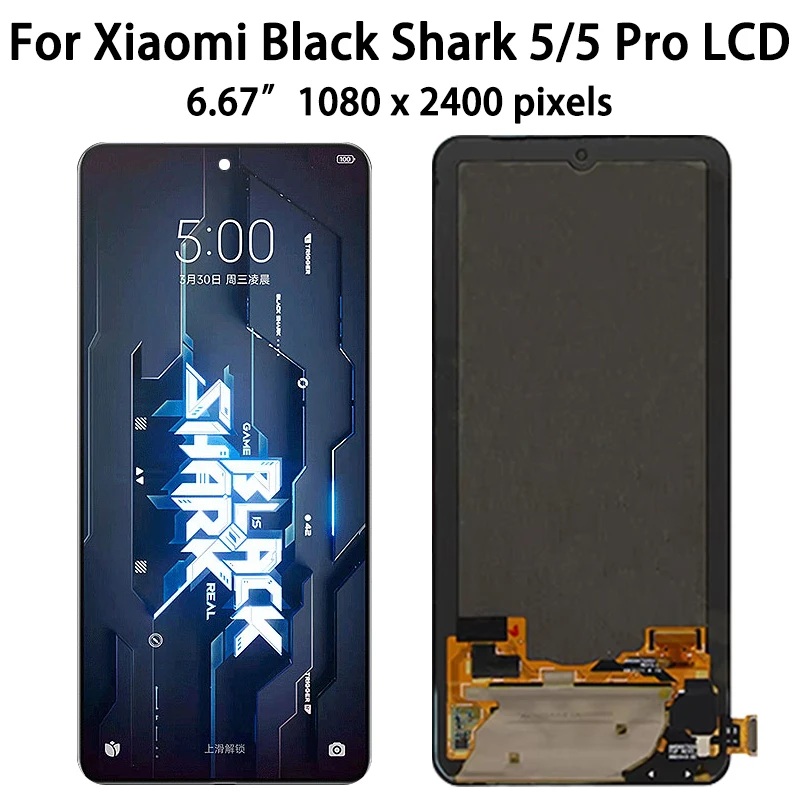 AMOLED For Xiaomi Black Shark 5 5 RS SHARK PAR-A0 LCD Display Touch Screen Digitizer For BlackShark 5 Pro SHARK KTUS-H0