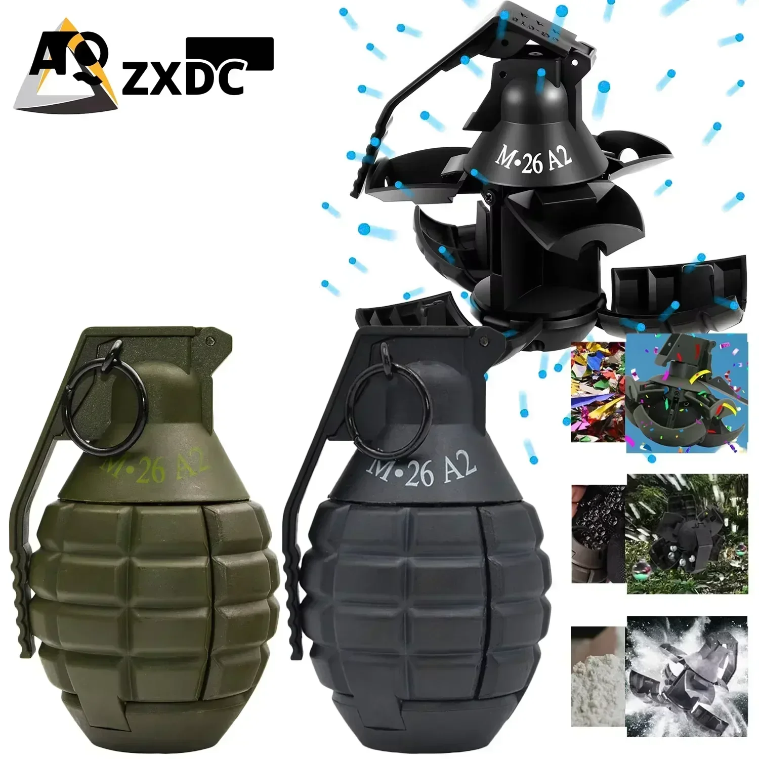 GG-Grenade Toy for Battle Game Tactical Water Toy Grenades for Outdoor Sport Role Play Prop Game Powerful Spring Impact