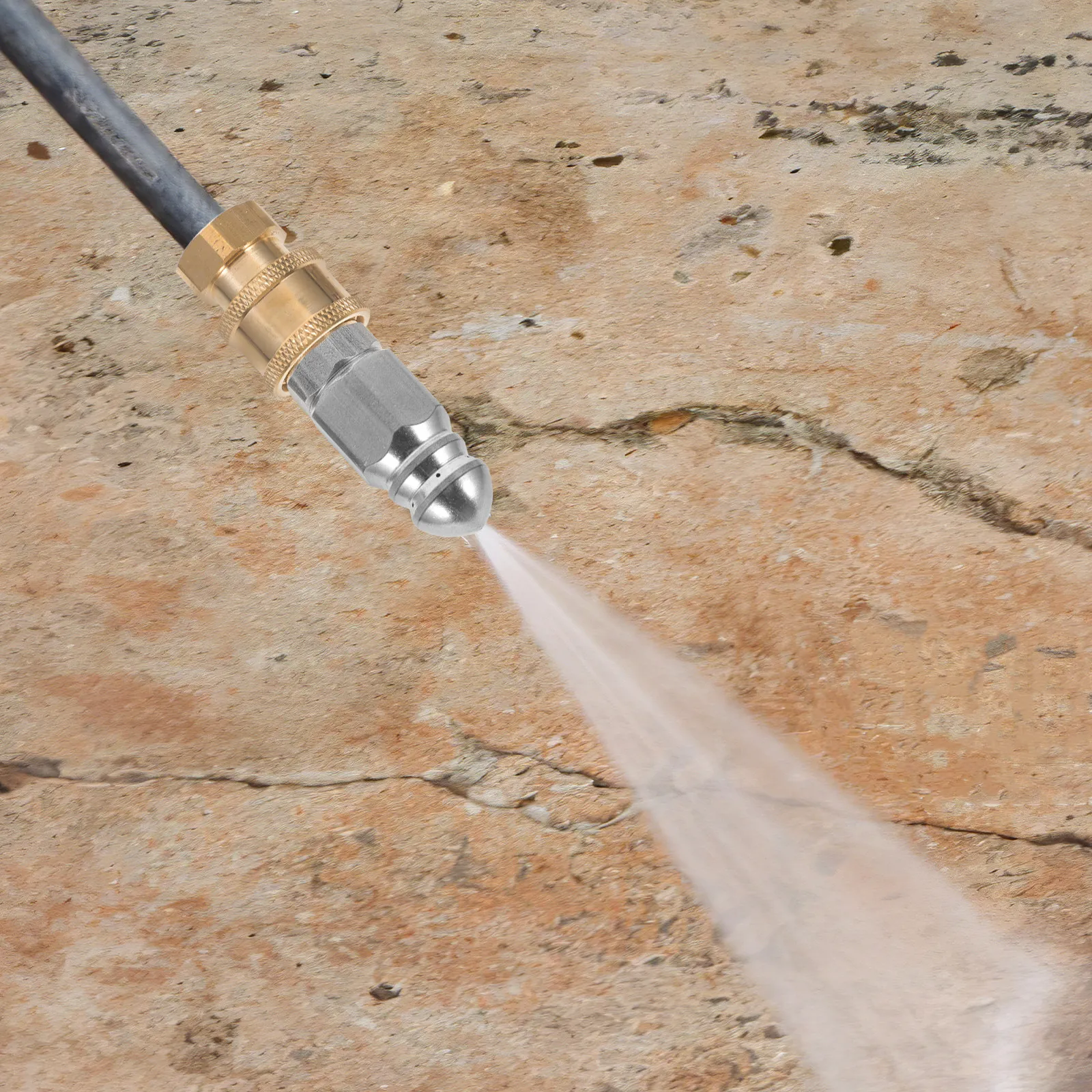 Conjunto de Bico de Alta Pressão Durável para Mangueira de Jardim, Bico Ajustável com Conexão Rápida, Acessório para Jardim