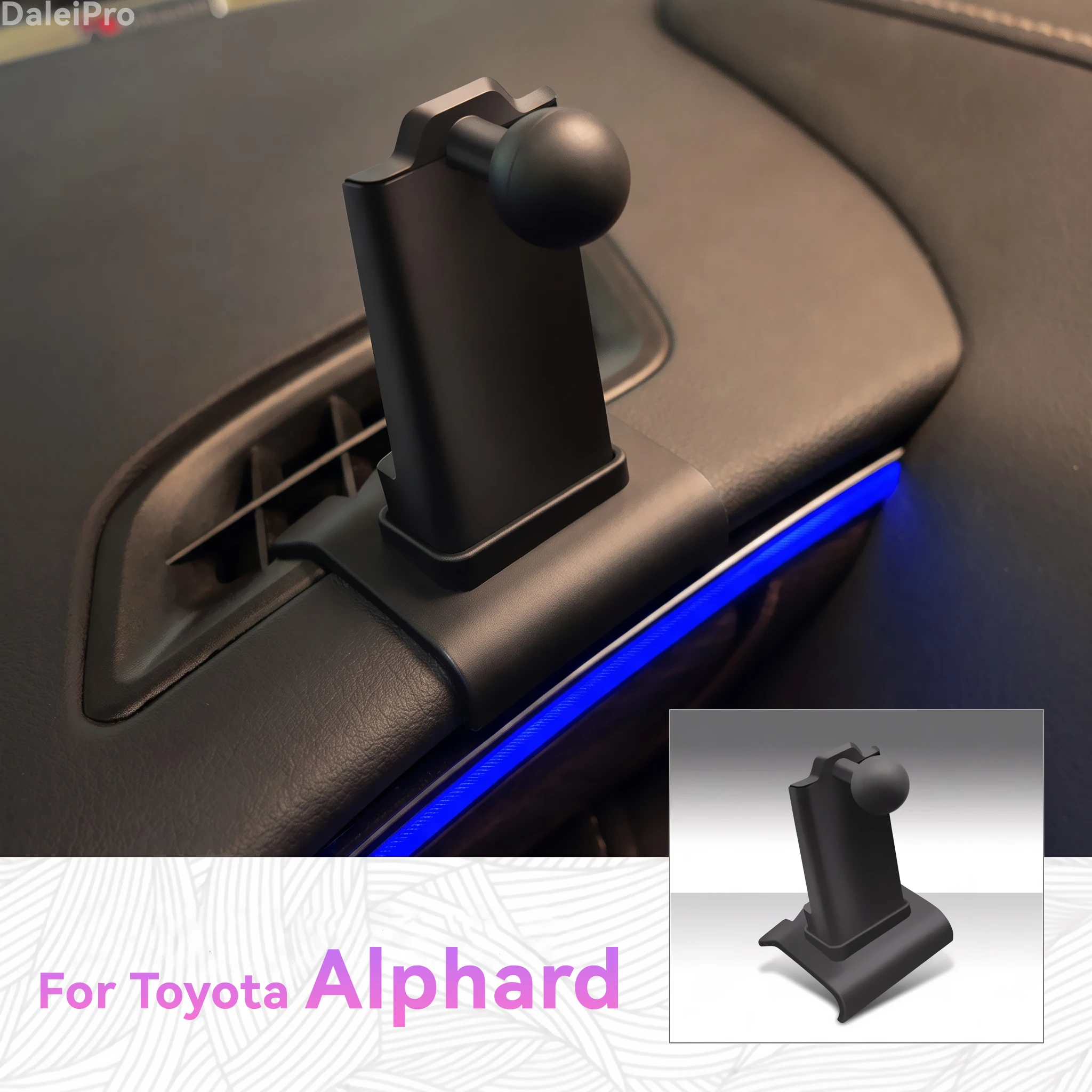 For Toyota Alphard Vellfie 40 Series 2023 2024 2025 2026 Phone Holder, Vehicle-Specific Replaceable Dashboard Phone Holder Base